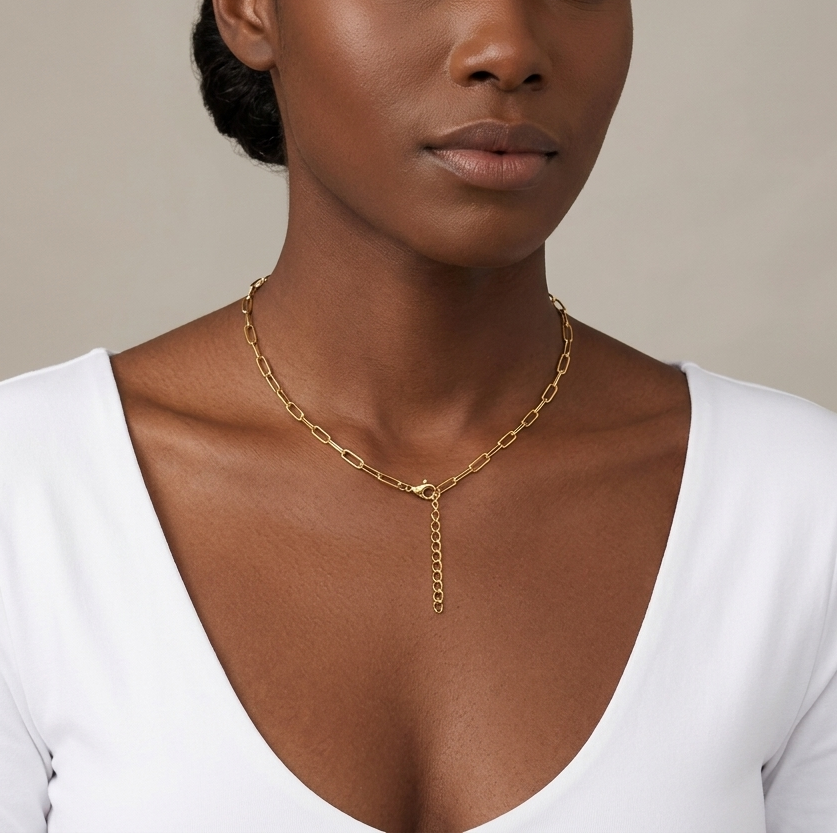 BETH Bold Necklace - Waterproof - سلسلة بيث عريضة