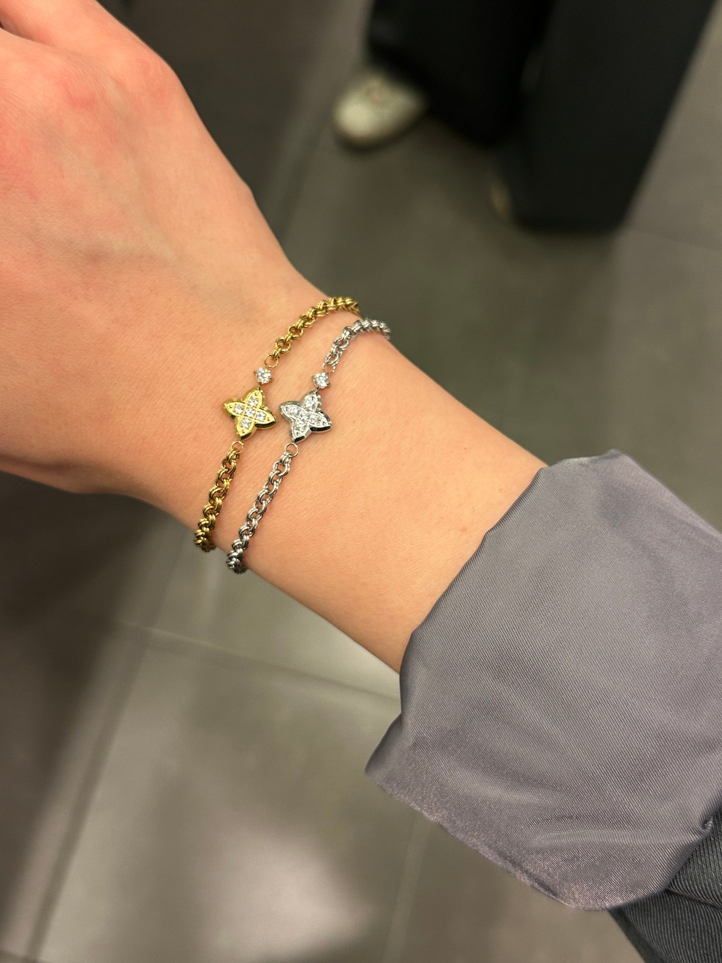 VIOLITTA CHAIN Bracelet- Waterproof- سوارة ڤيوليتا فضي