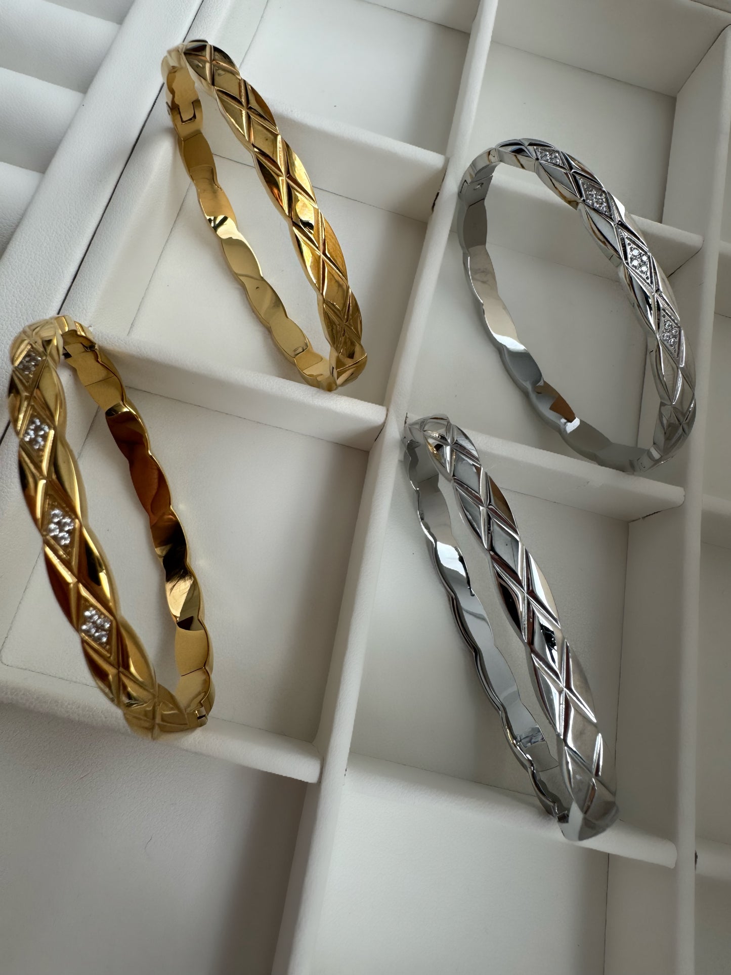 TALIA Diamond Bangle - Waterproof