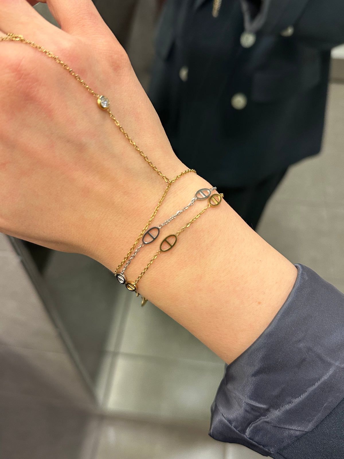 THE TEE SILVER Bracelet - Waterproof - سوارة ذا تي فضي