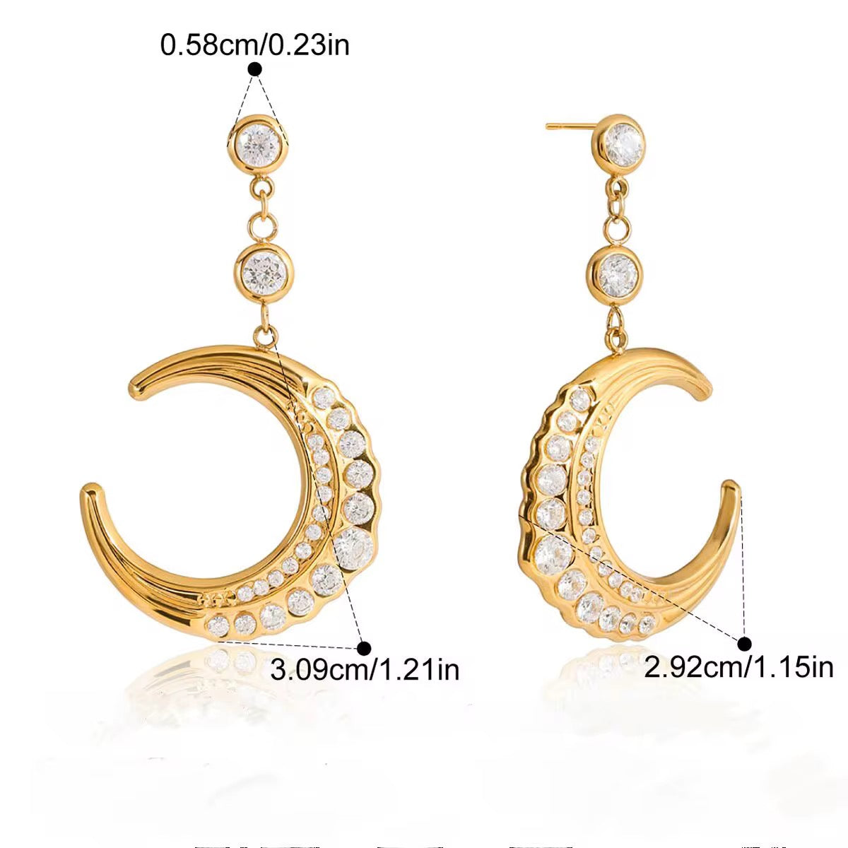 CRESCENT TASSLE Earrings - Waterproof (قريبا رمضان 2026)