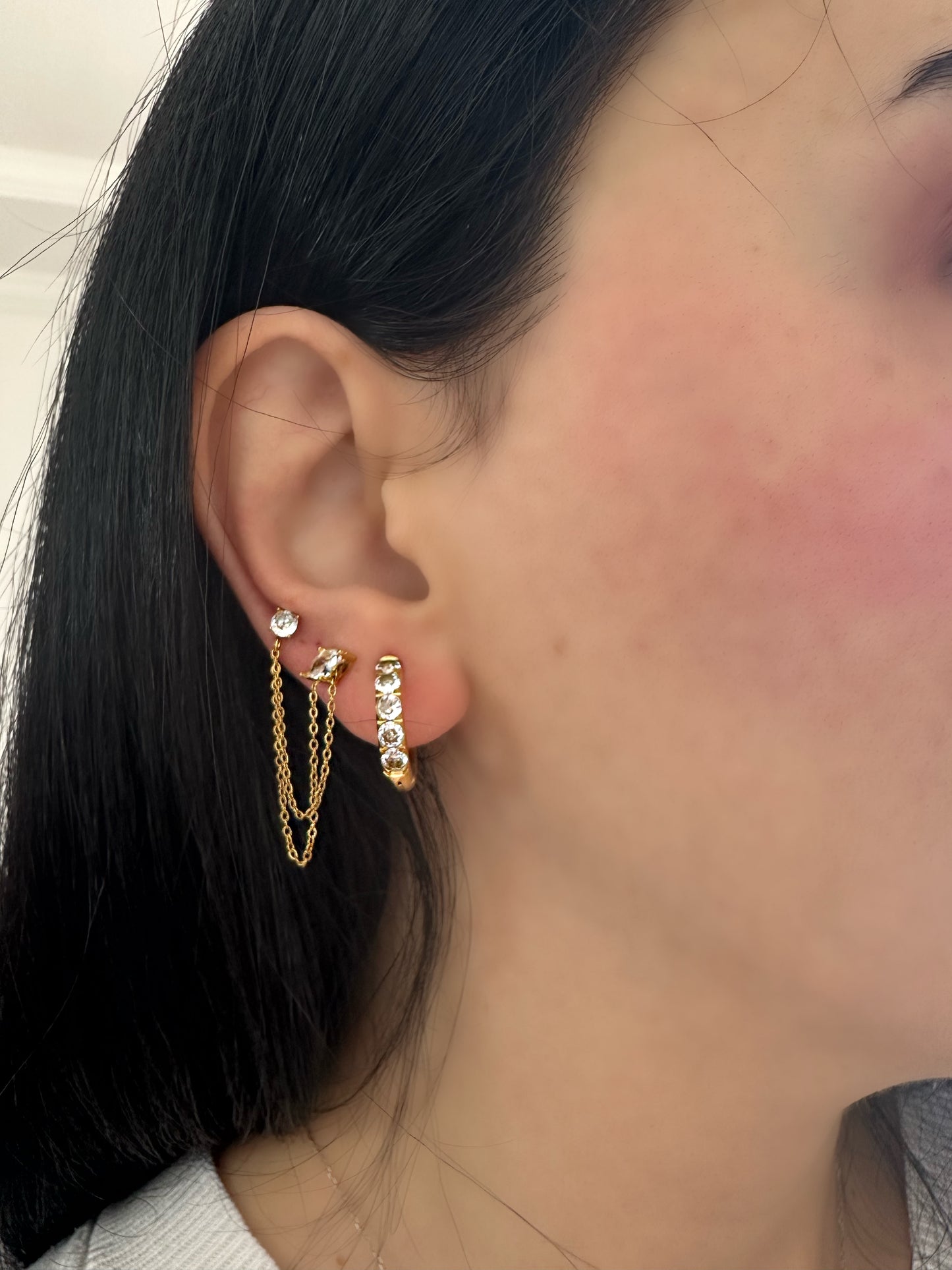 KENZIE CLEAR Earrings  - Waterproof