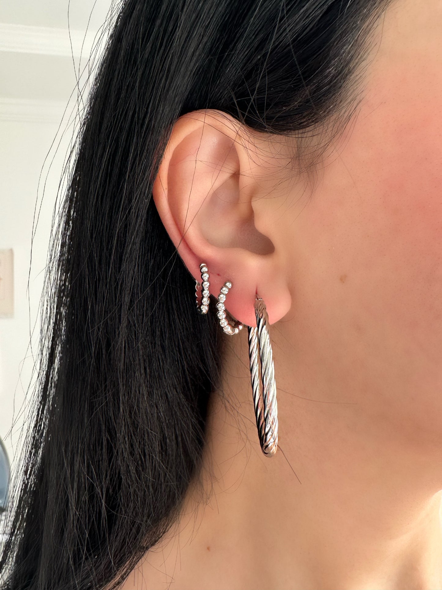 AMBER HOOP Earrings  - Waterproof