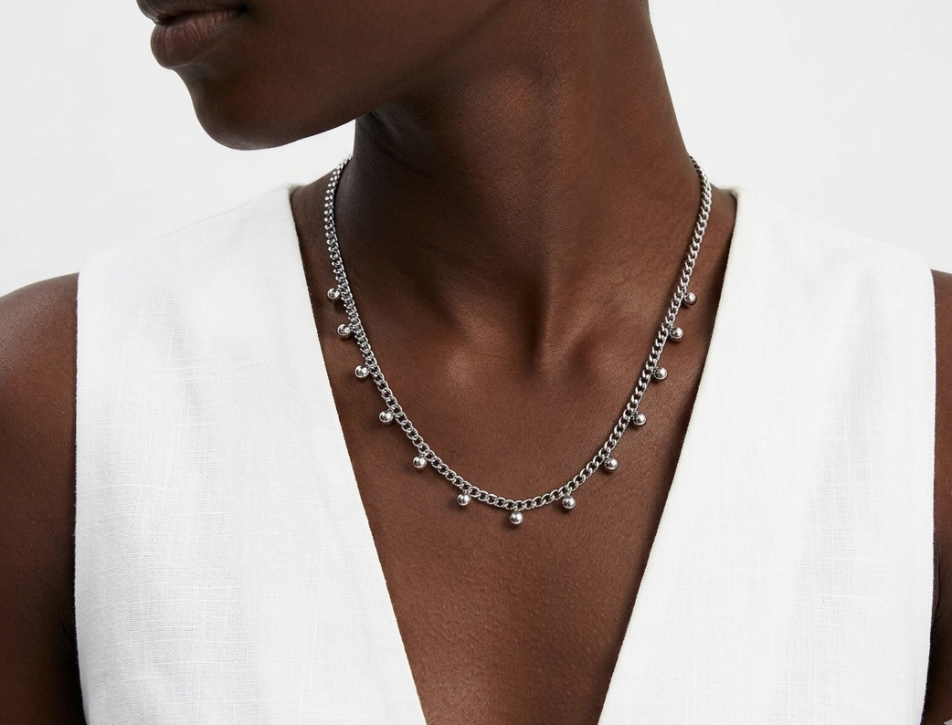 LORA Necklace - Waterproof - سلسلة لورا فضي
