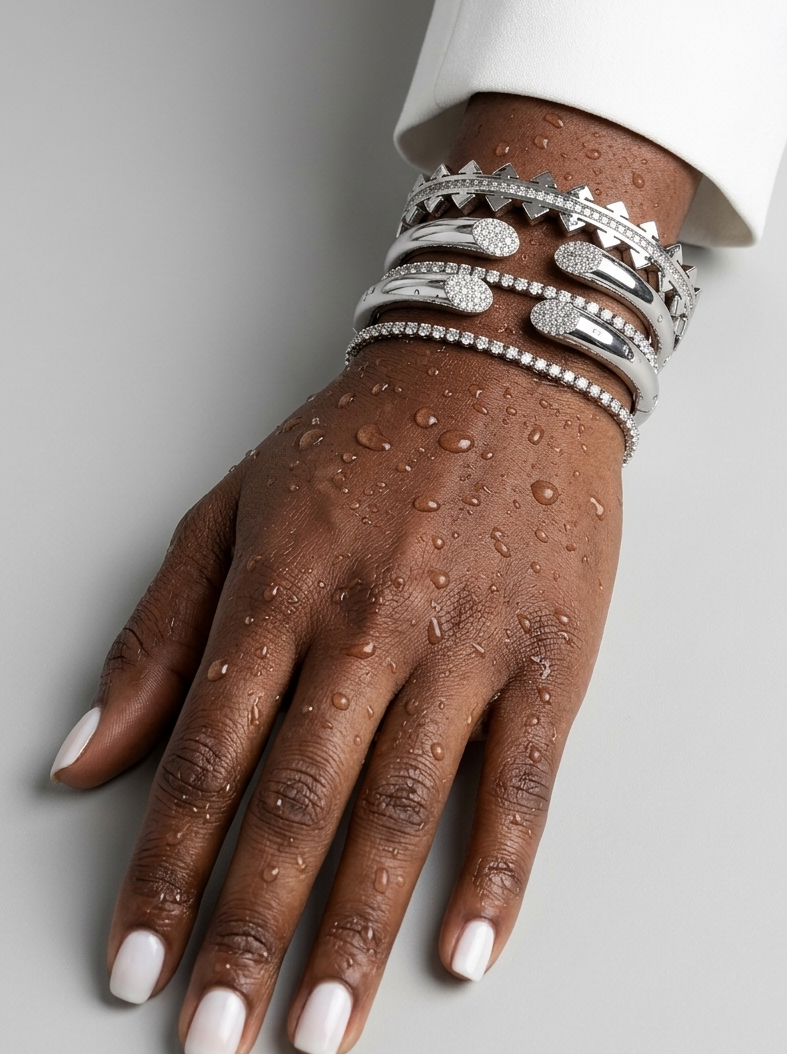 DIANA BOLD Bangle - Waterproof - سوارة ديانا فضي