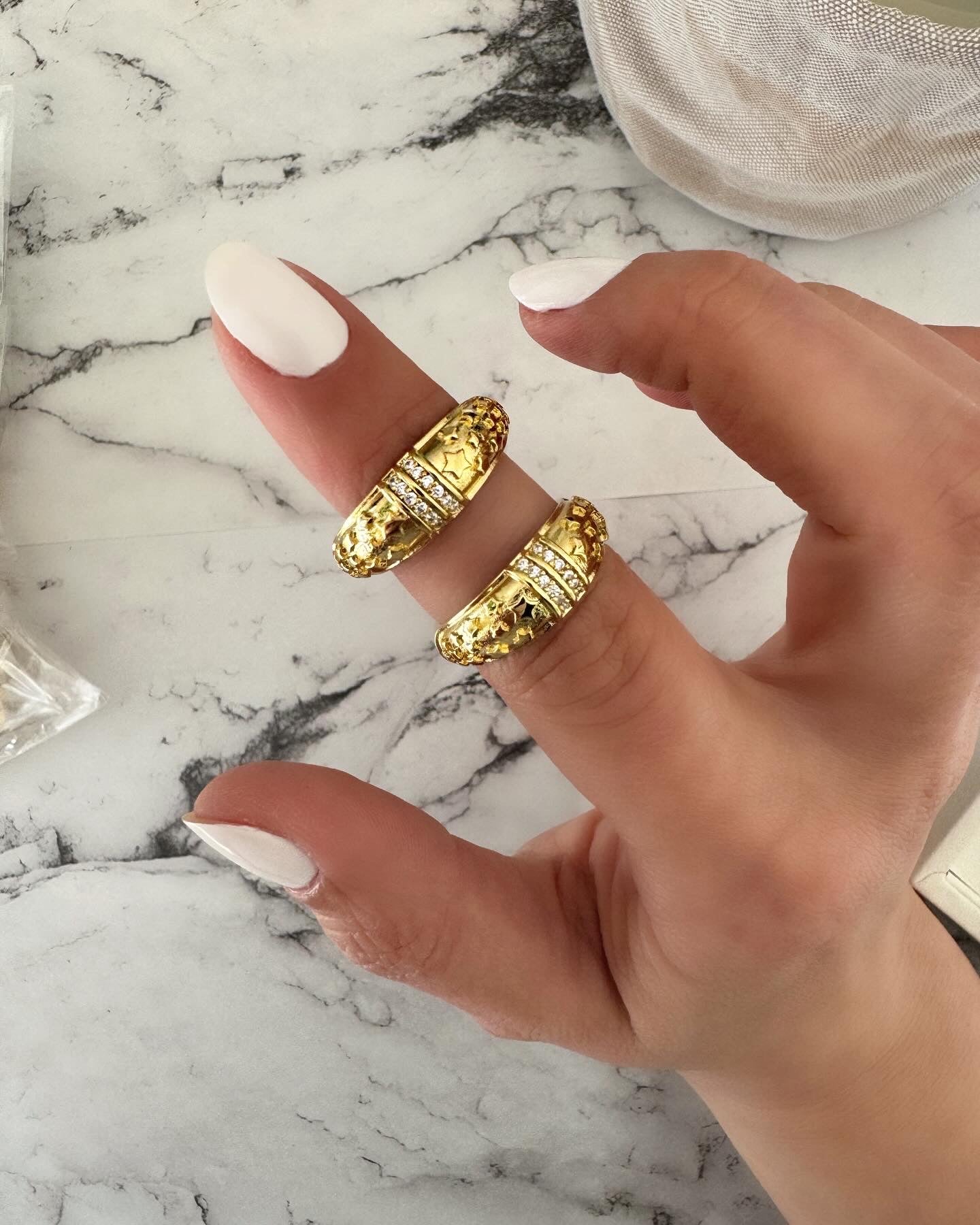 CELINE Gold Stars Ring
