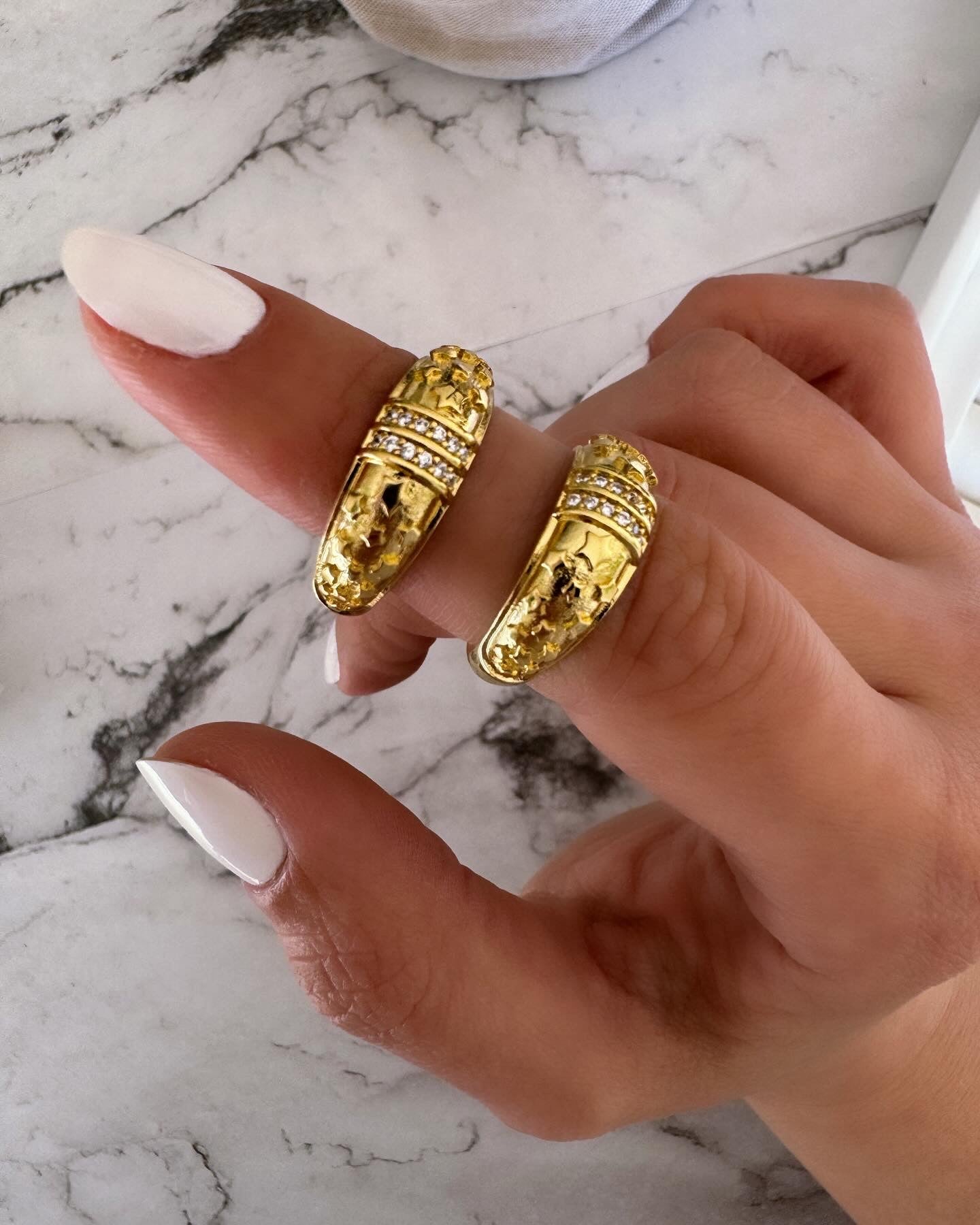 CELINE Gold Stars Ring