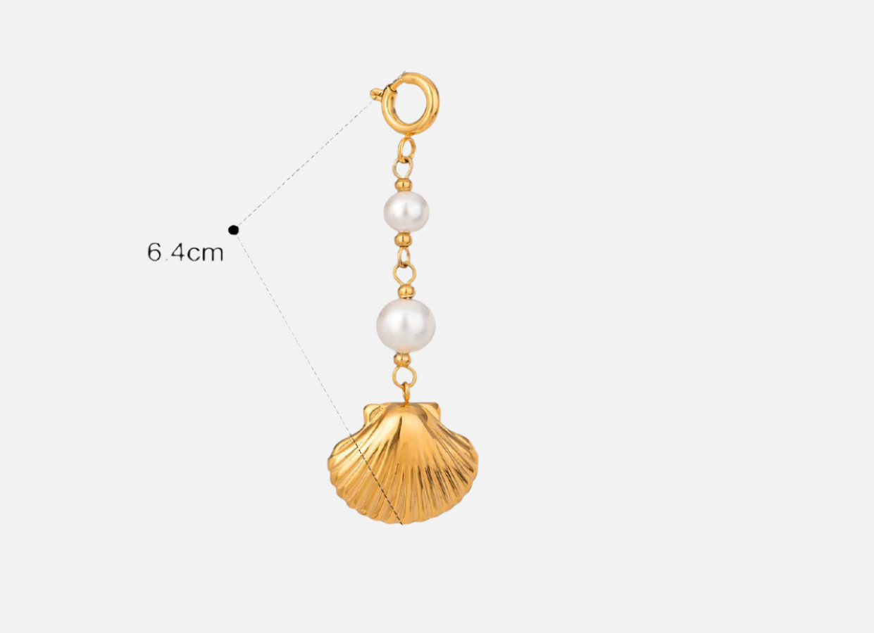 GOLD SHELL SWIMWEAR JEWELRY - WATERPROOF- تعليقة ملابس سباحة صدف ذهبي