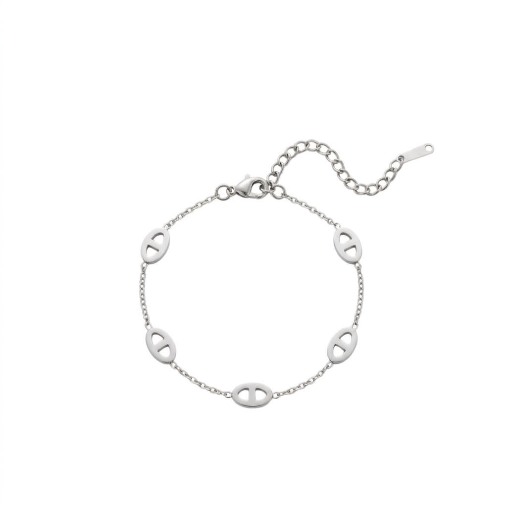THE TEE SILVER Bracelet - Waterproof - سوارة ذا تي فضي