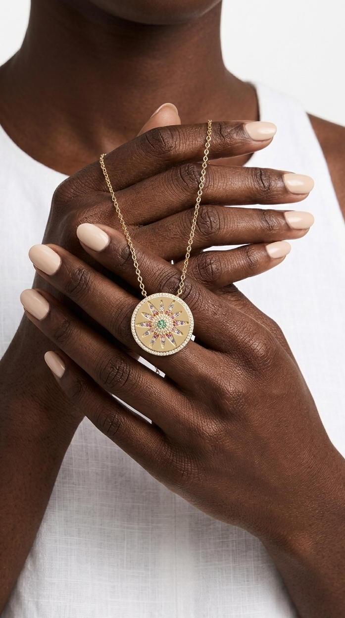 SUMMER Engraved Coin Necklace