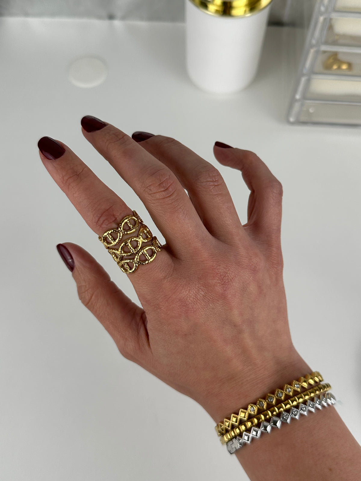 THE TEE OPEN Ring - Waterproof - خاتم ذا تي المفتوح