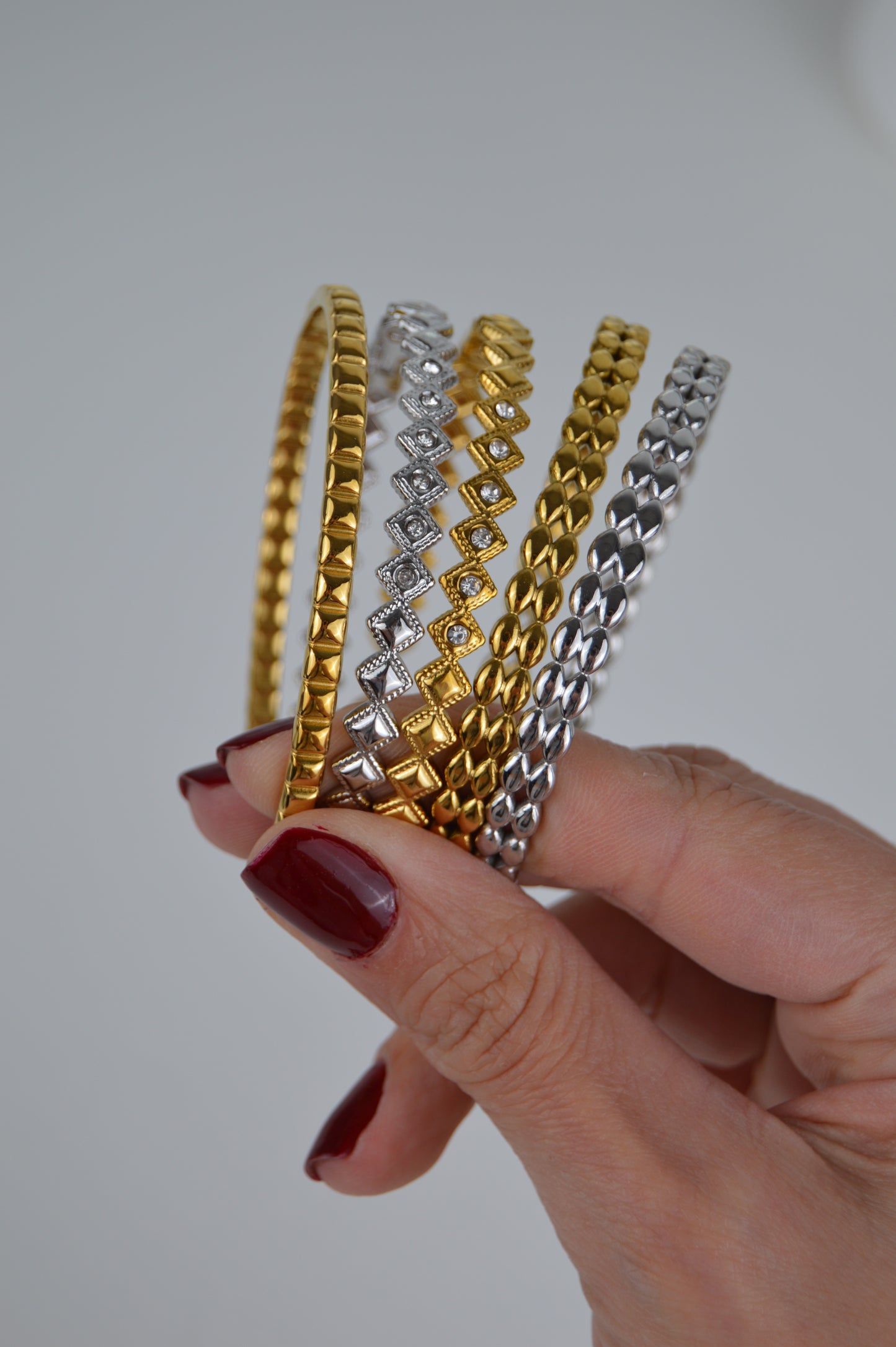 AMBER Silver Bangle - Waterproof -سوارة امبر الفضي