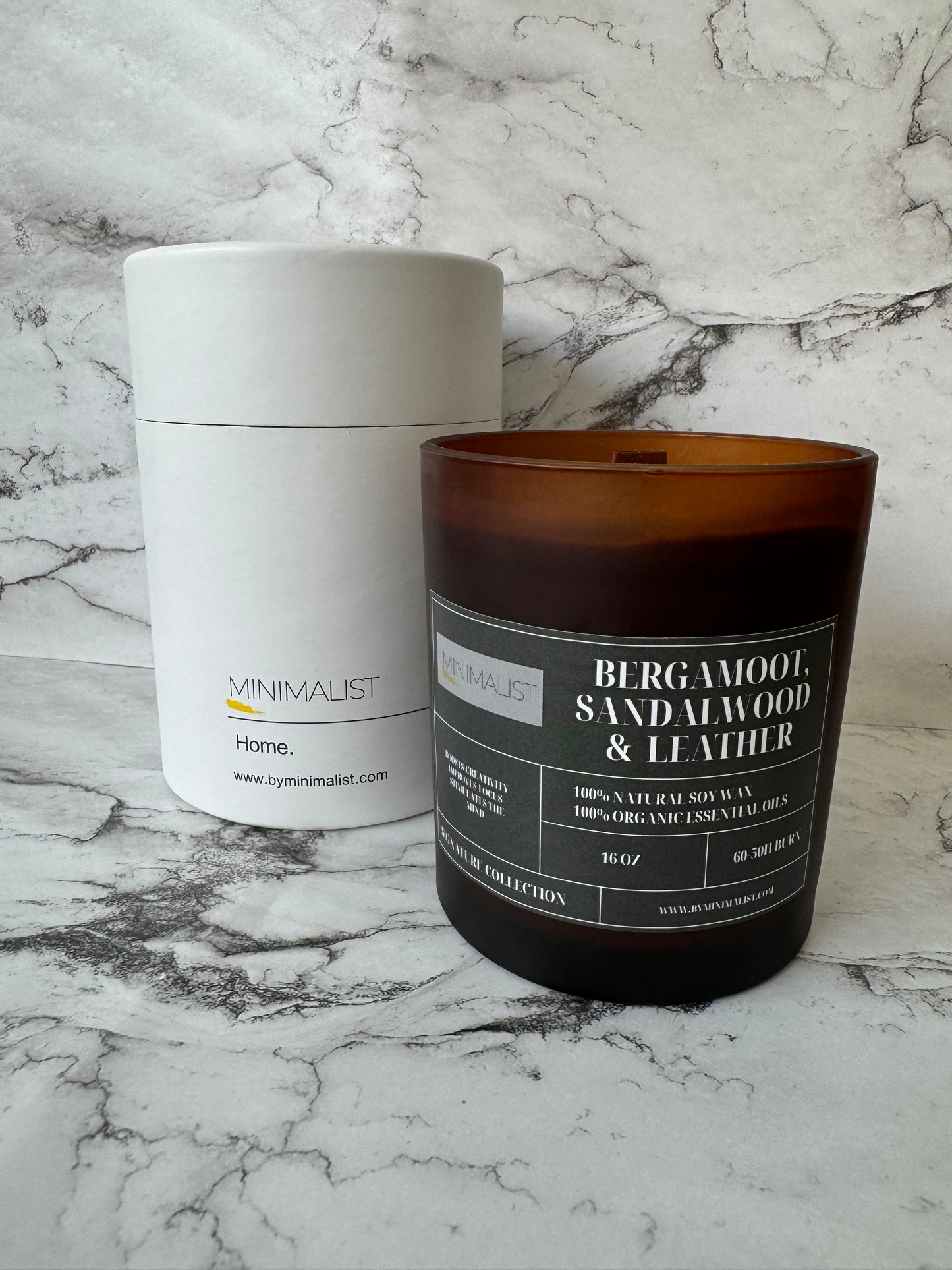 Bergamoot, Sandalwood & Leather Candle