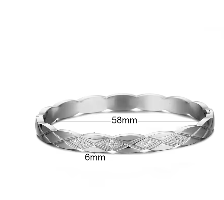 TALIA Diamond Bangle -Waterproof