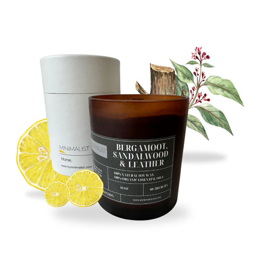 Bergamoot, Sandalwood & Leather Candle