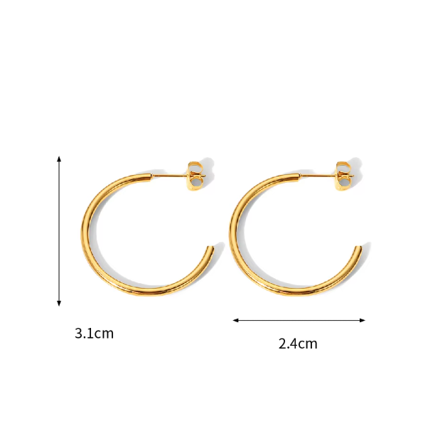 ANNA HOOP Earrings  - Waterproof ستتوفر خلال 4 اسابيع