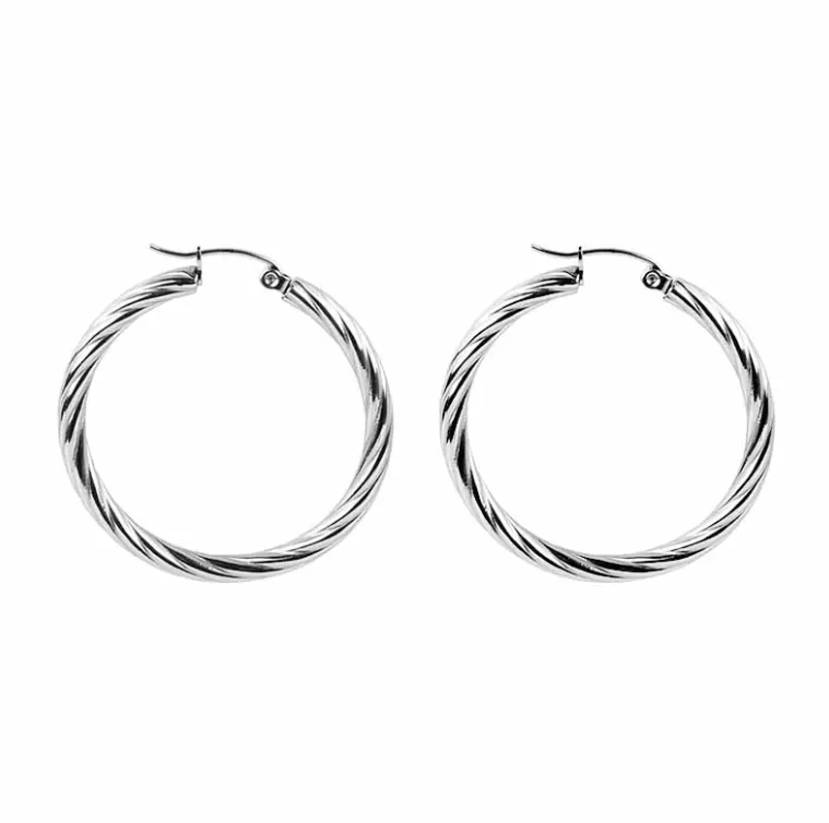 AMBER HOOP Earrings  - Waterproof ستتوفر خلال 4 اسابيع