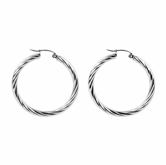 AMBER HOOP Earrings  - Waterproof ستتوفر خلال 4 اسابيع