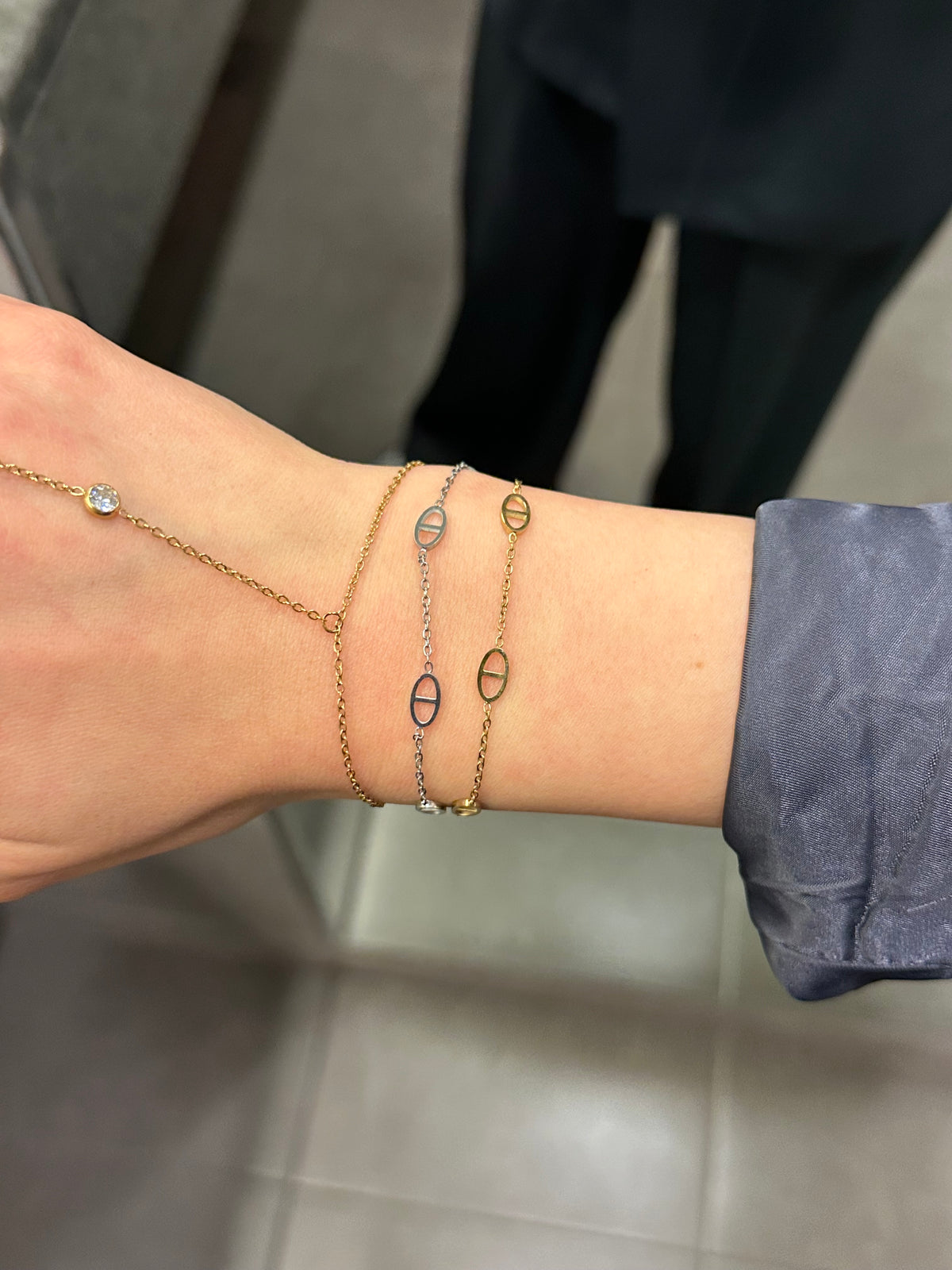 THE TEE SILVER Bracelet - Waterproof - سوارة ذا تي فضي