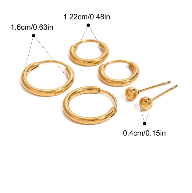 BLOSSOM Earrings SET - Waterproof ستتوفر خلال 4 اسابيع