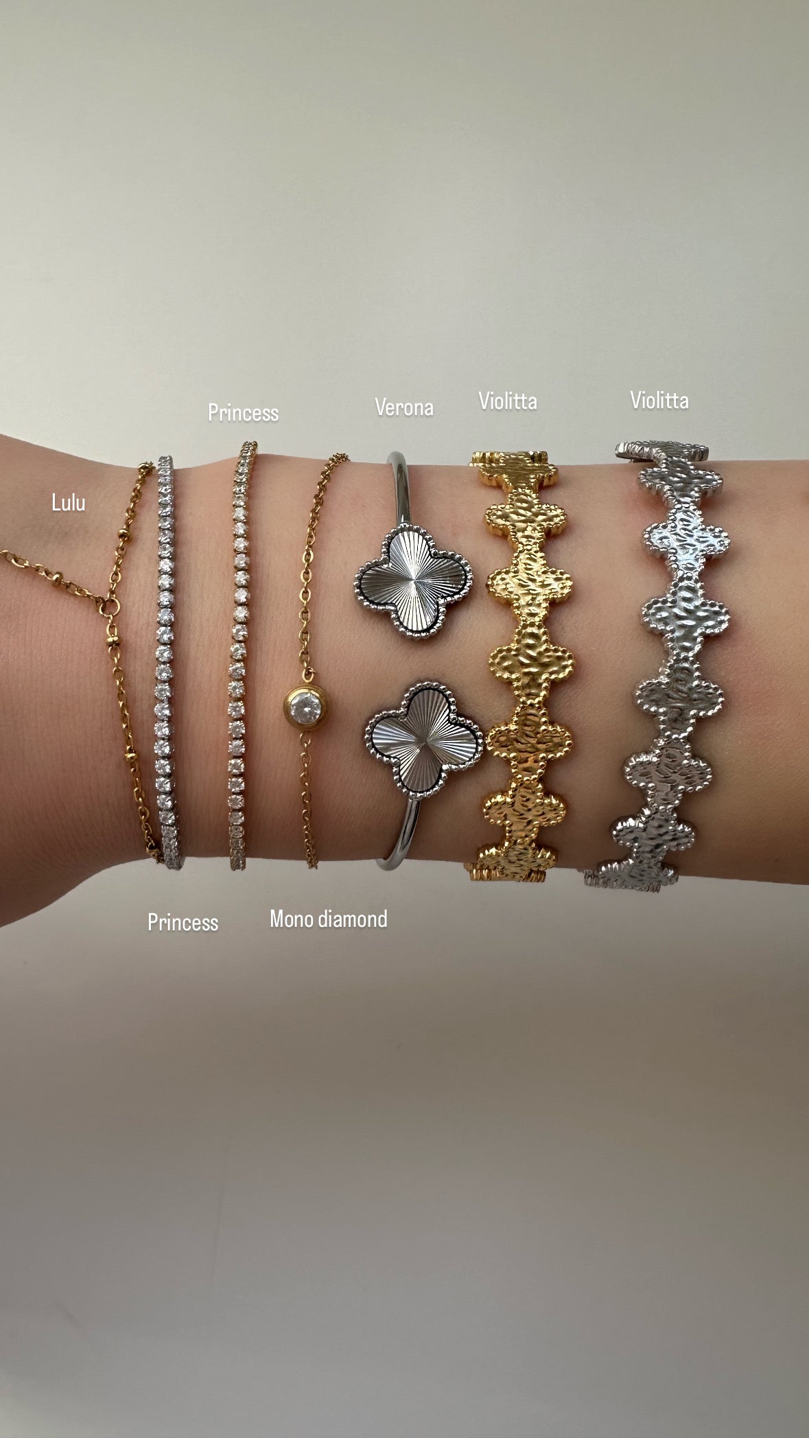 PRINCESS Bracelet- Waterproof - سوارة برنسس تنس فضي