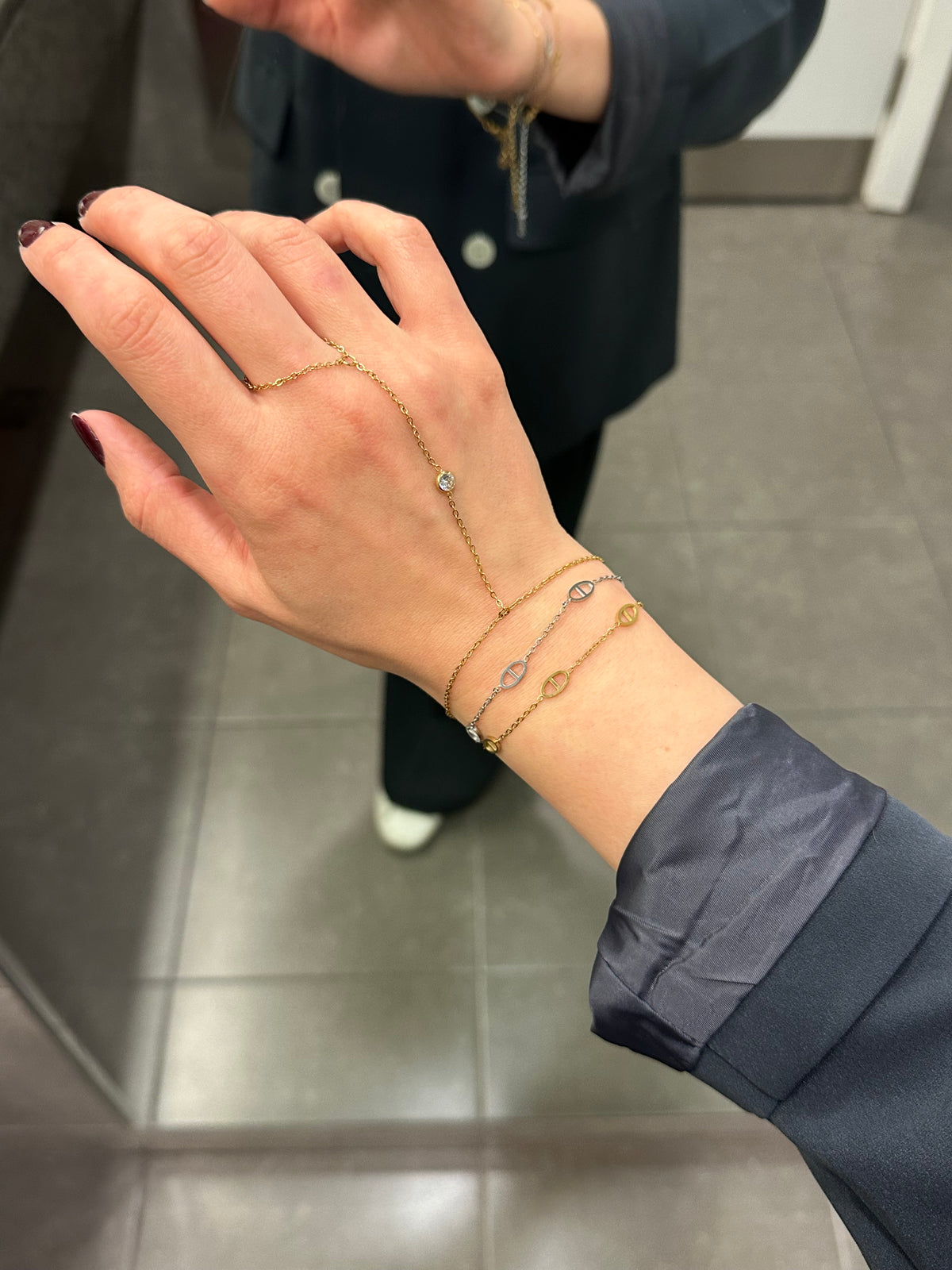 THE TEE SILVER Bracelet - Waterproof - سوارة ذا تي فضي