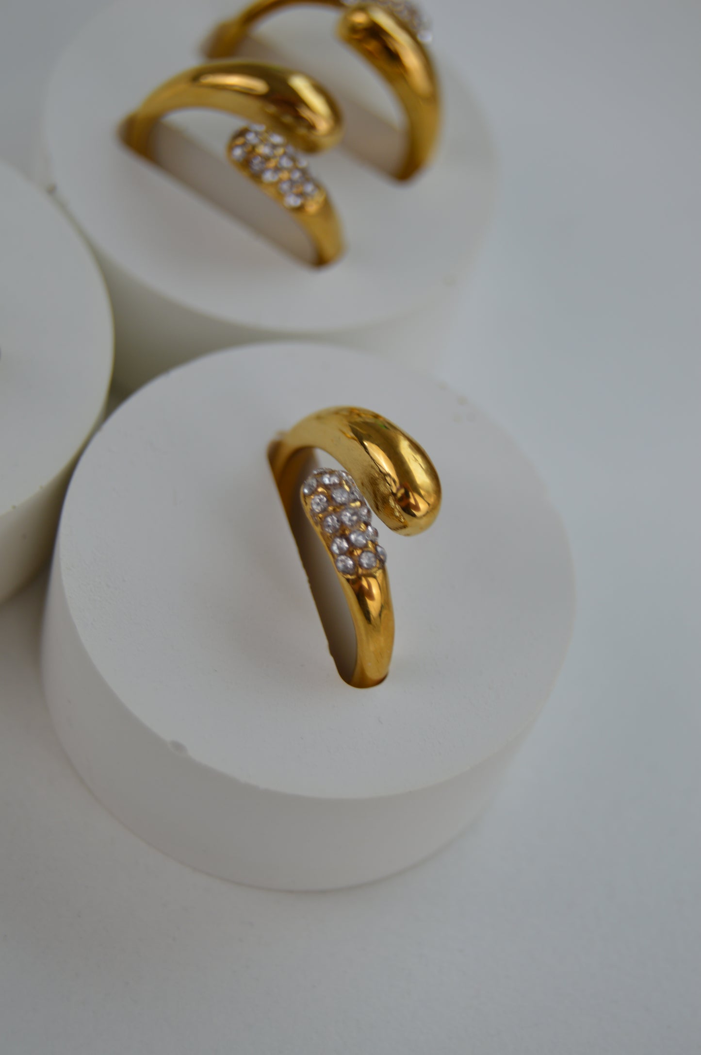 TIANA DIAMOND  Ring - Waterproof - خاتم تيانا ذهبي مع زيركون