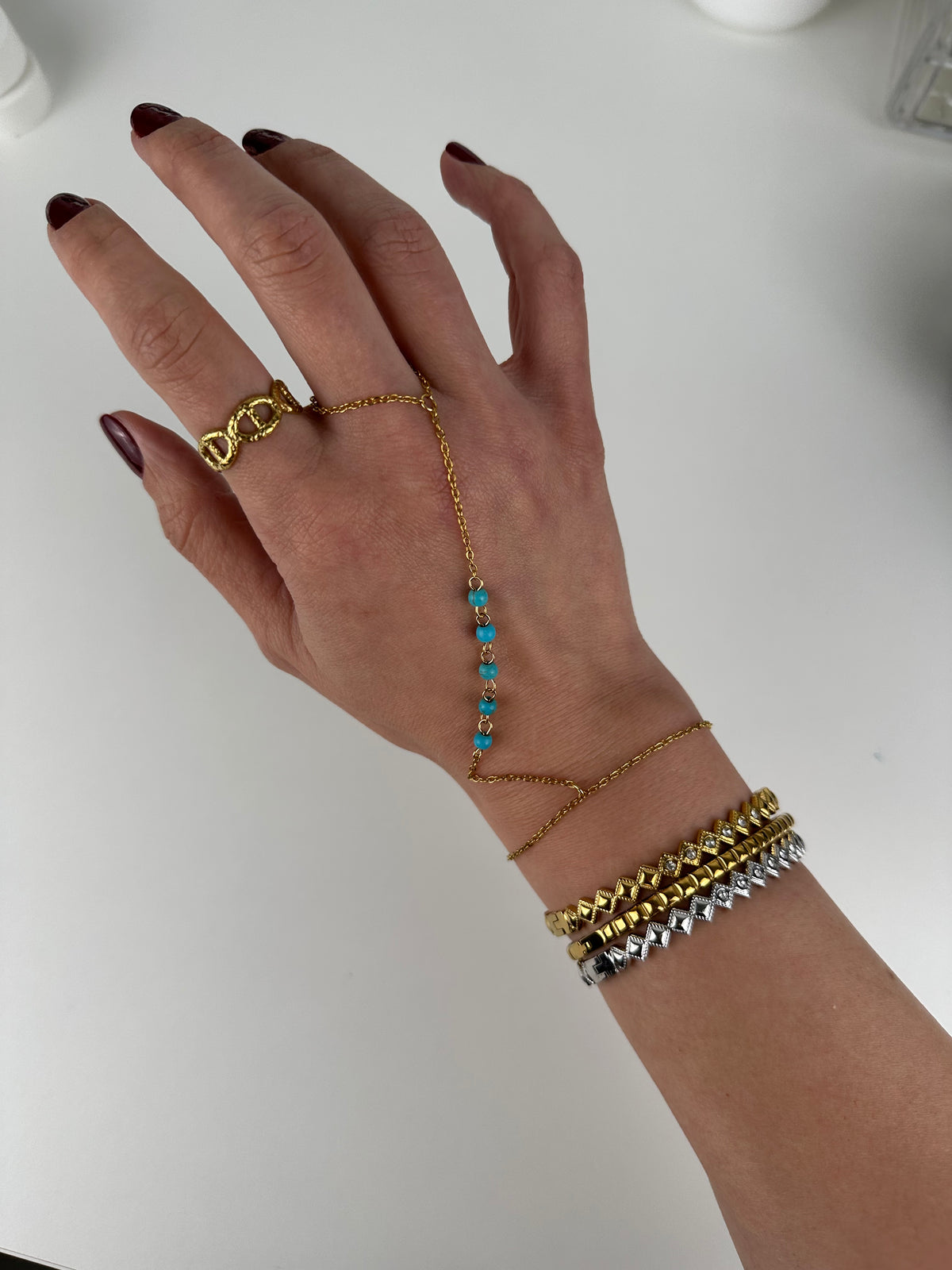LULU Turquoise Bracelet (Handchain) - Waterproof - سوارة لولو تركواز