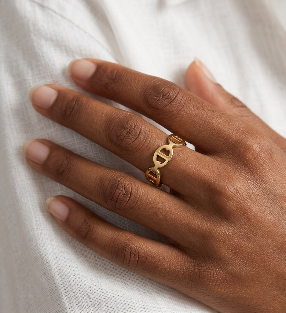 THE TEE Ring - Waterproof - خاتم ذا تي الذهبي