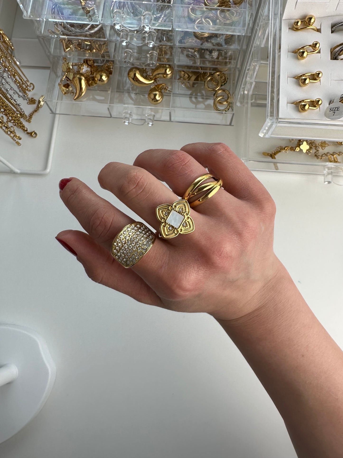 VERA Ring - Waterproof- خاتم ڤيرا مع حجر ابيض
