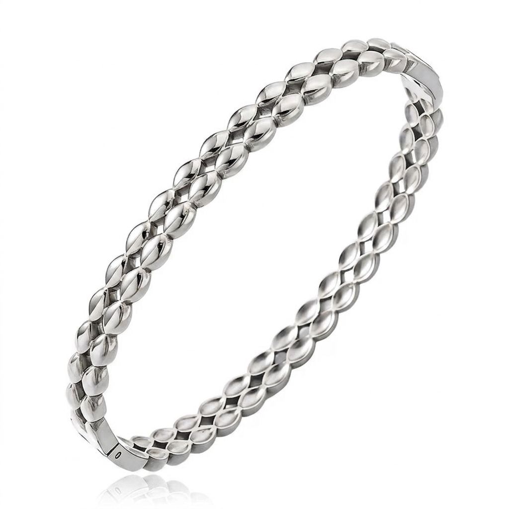 AMBER Silver Bangle - Waterproof -سوارة امبر الفضي