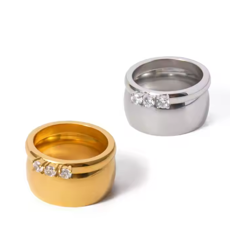 SHEIKHA TWIN Gold Rings - Waterproof