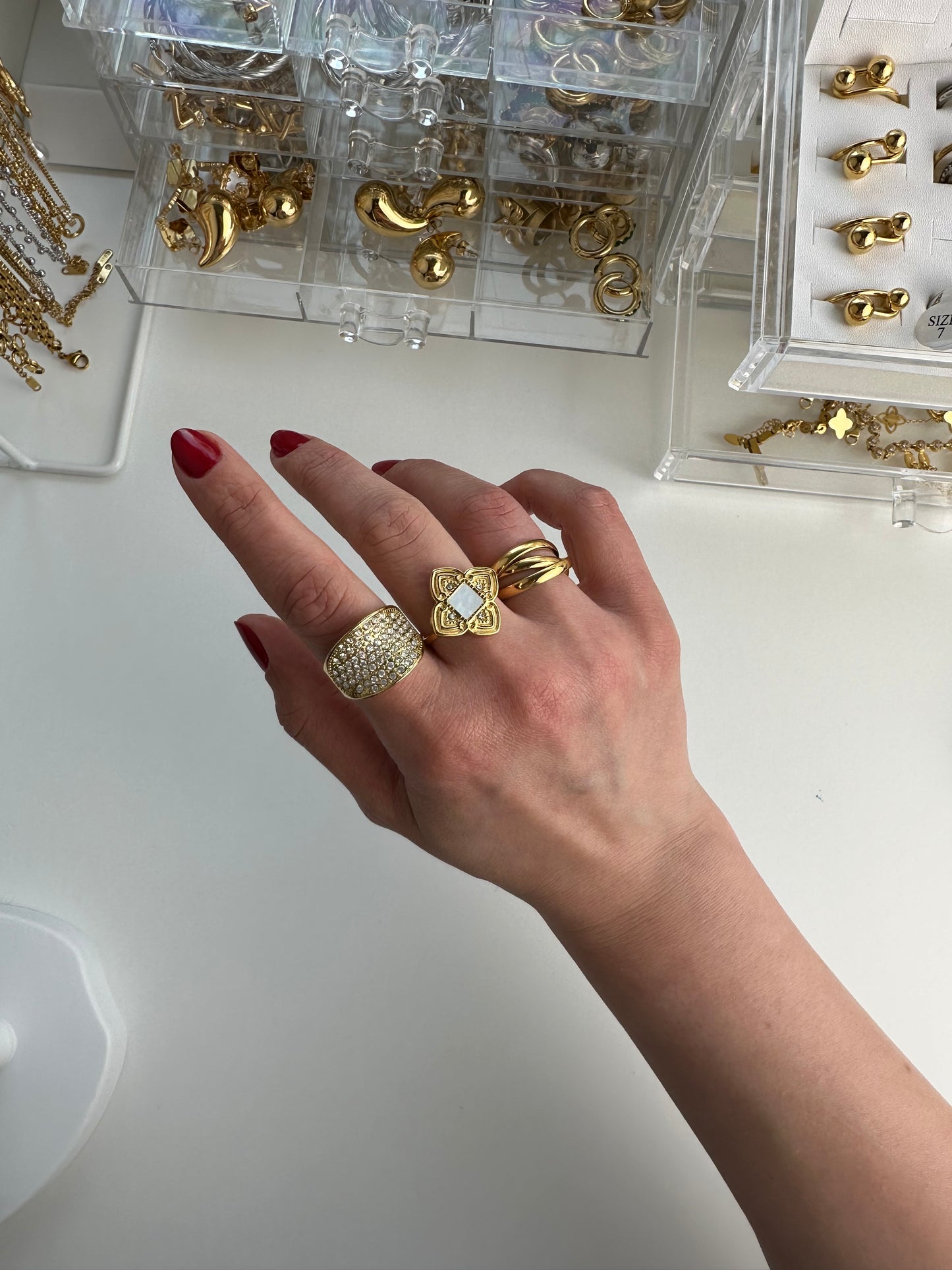 VERA Ring - Waterproof- خاتم ڤيرا مع حجر ابيض