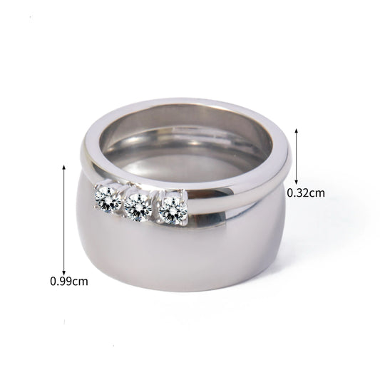 SHEIKHA TWIN Rings Silver - Waterproof - خاتم شيخة المزدوج فضي