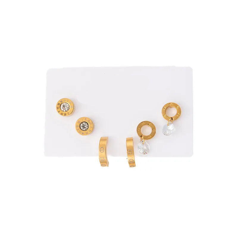 THE ROMAN Earrings SET  - Waterproof - مجمةعة حلق ذا رومان