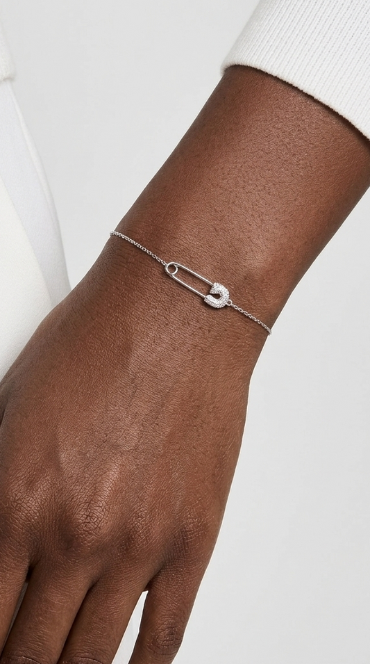 JADE Silver Pin Bracelet