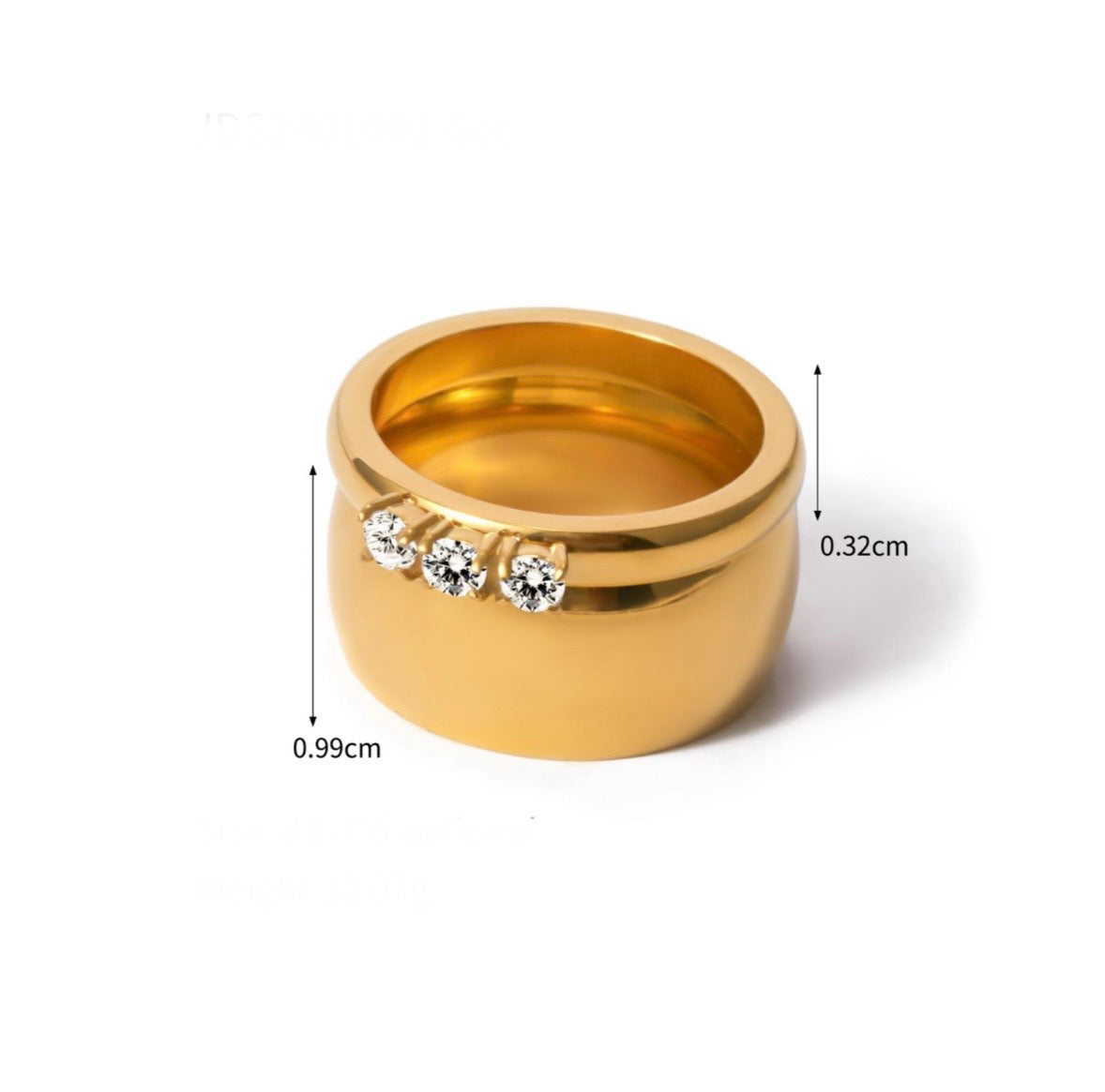 SHEIKHA TWIN Gold Rings - Waterproof