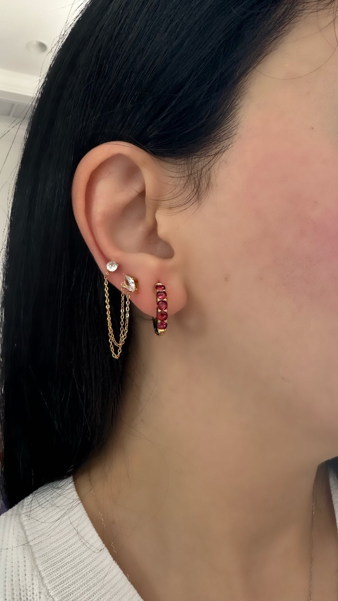 KENZIE RUBY Earrings  - Waterproof