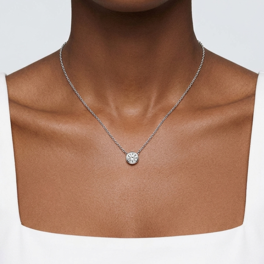 MONO DIAMOND Necklace - Waterproof - سلسلة الالماسة الواحدة