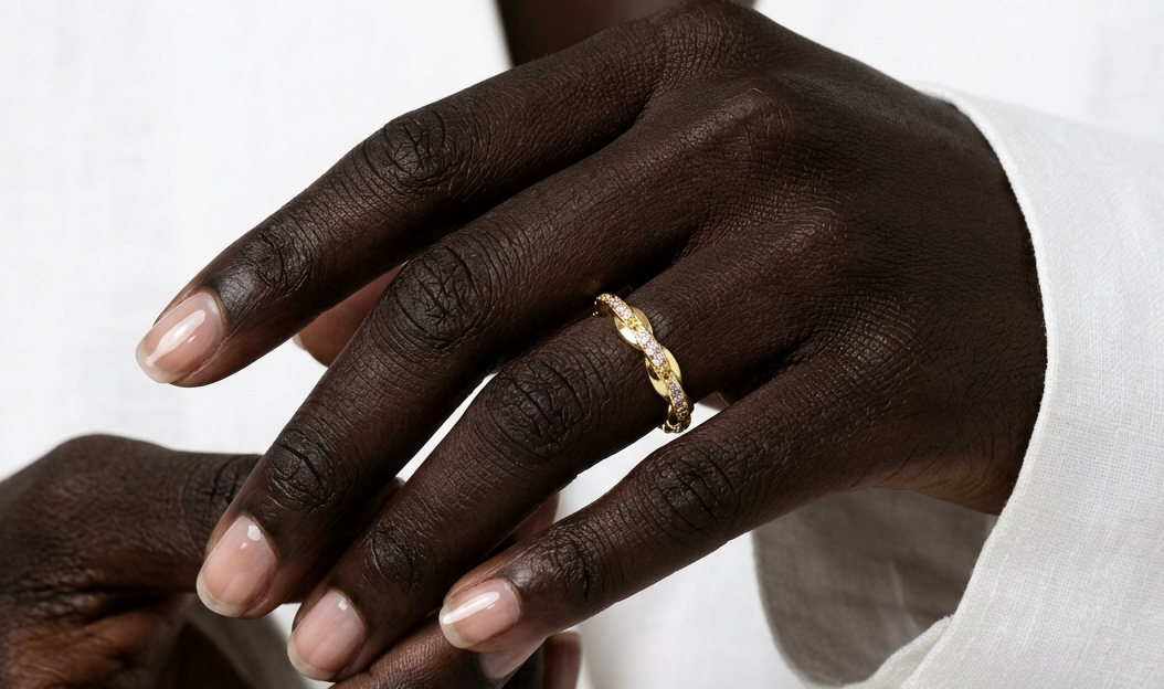 AMWAJ Thin Ring- خاتم امواج رفيع