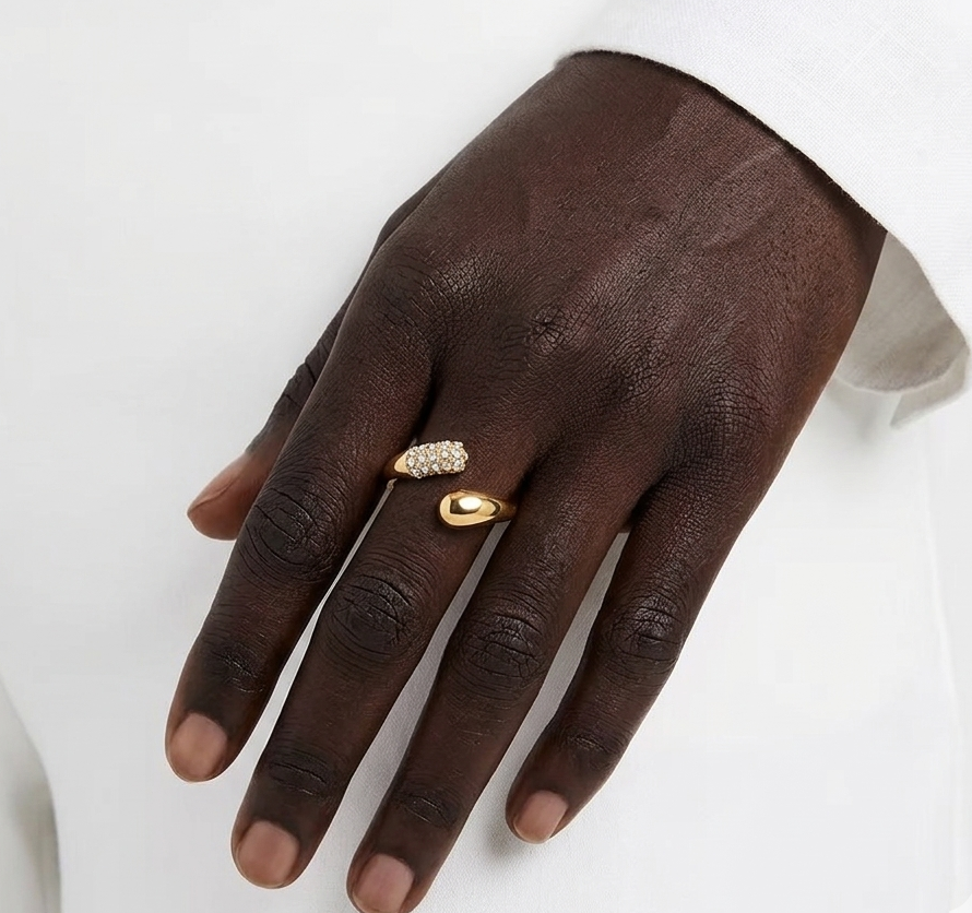 TIANA DIAMOND  Ring - Waterproof - خاتم تيانا ذهبي مع زيركون