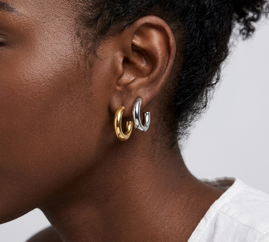 ALINA Earrings (2.5cm)  - Waterproof - حلق الينا