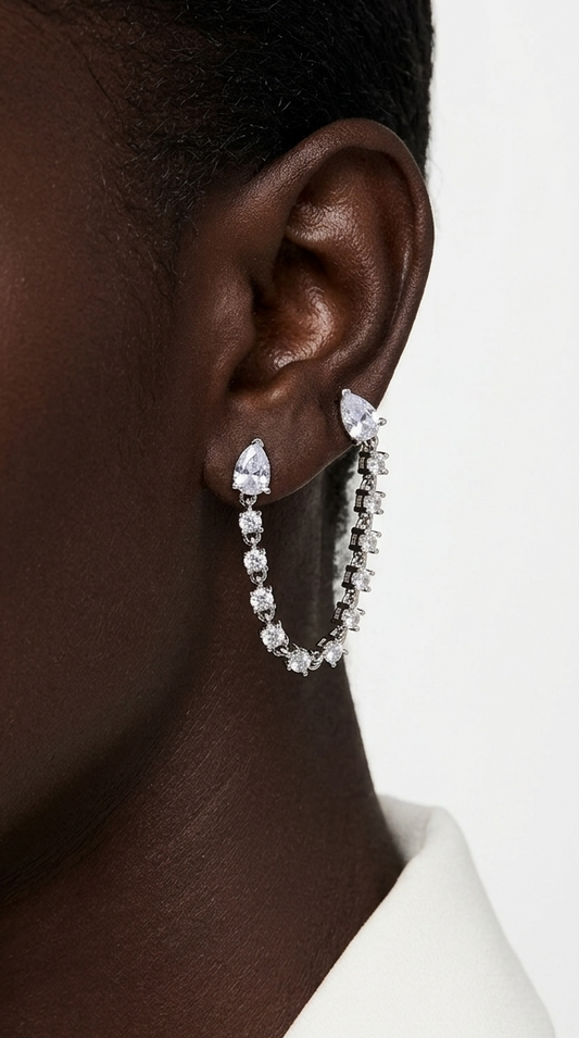 KAYA Ear-Hoop - Silver Color