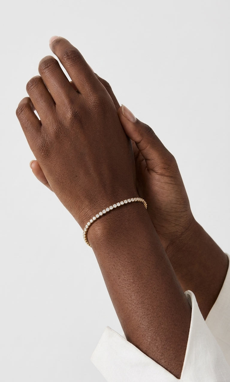 PRINCESS Bracelet- Waterproof - سوارة برنسس تنس ذهبي