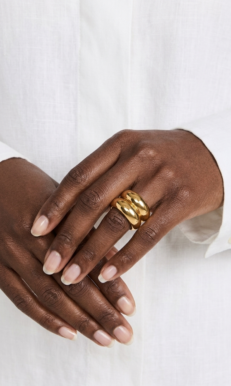 ADDISON Ring - Waterproof- خاتم اديسون ذهبي عريض
