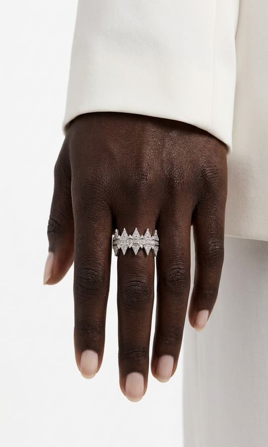 RIA Spike Ring - Silver Color
