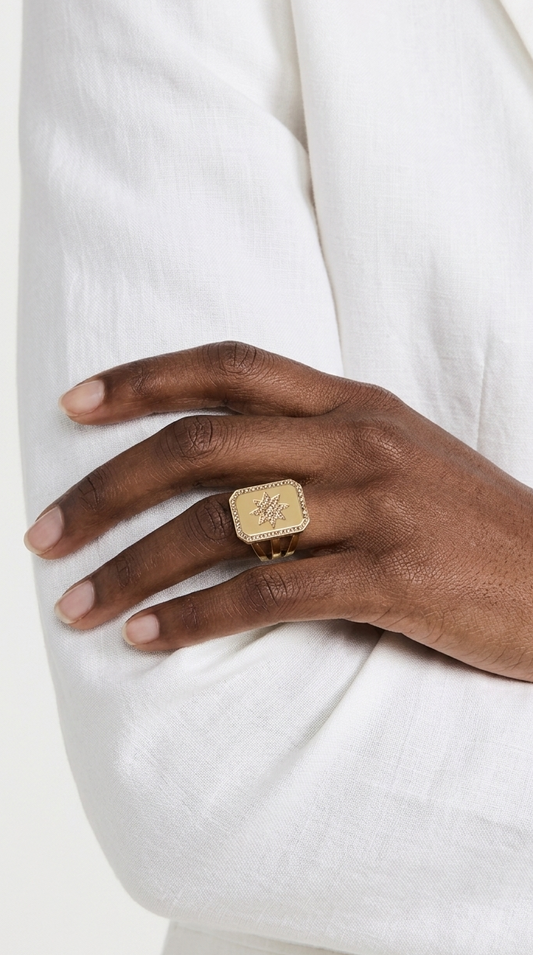 SULTANA Star Engraved Ring