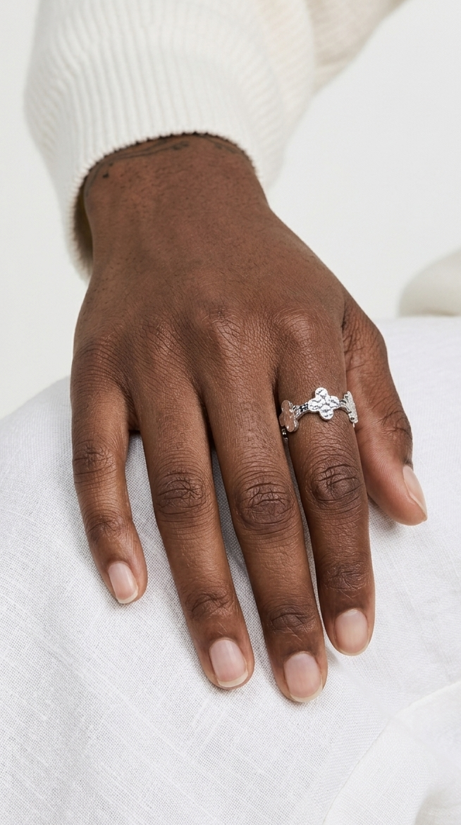 VIOLITTA OPEN Ring - Waterproof- خاتم ڤيوليتا فضي