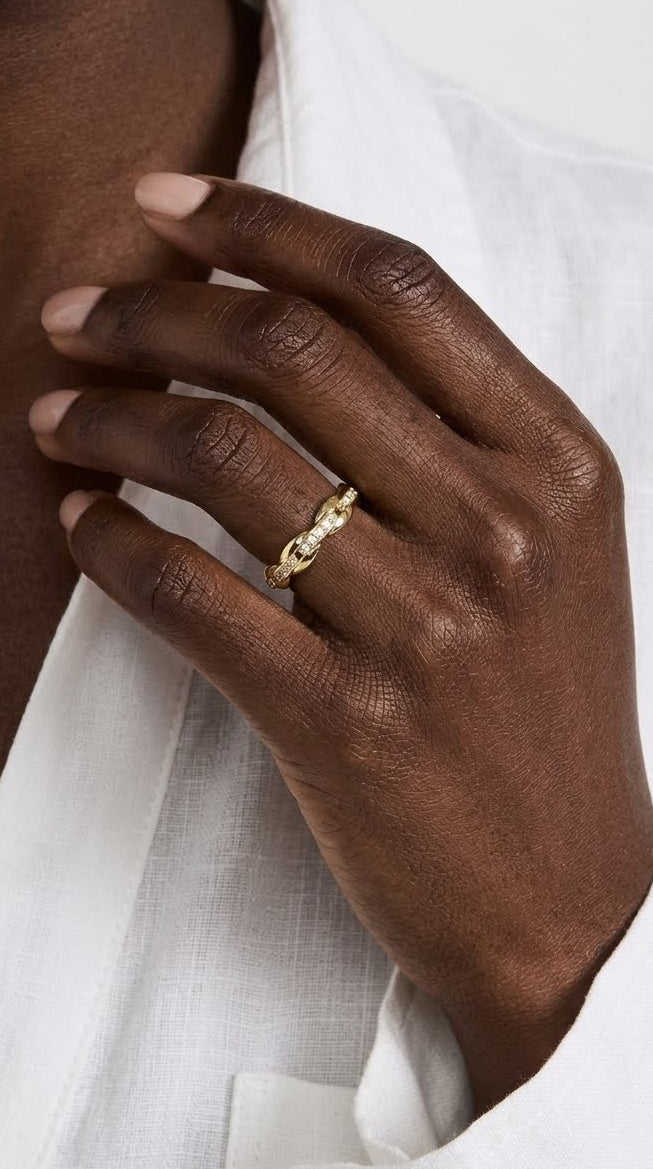 AMWAJ Thin Ring- خاتم امواج رفيع