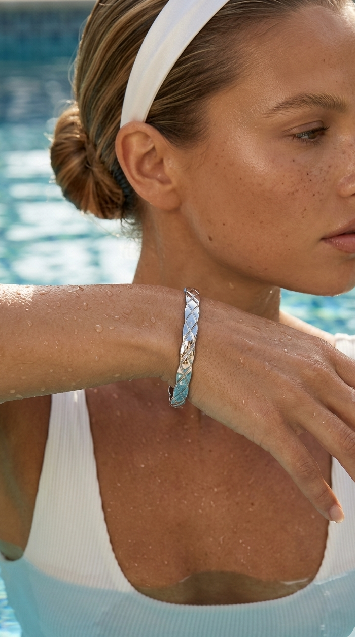 TALIA  Bangle - Waterproof - سوارة تاليا فضي